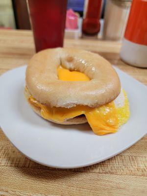 Sausage, Egg, & Cheese on a Bagel - Breakfast Sandwich