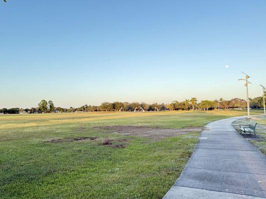 Walking and jogging at Chuck Pezoldt park