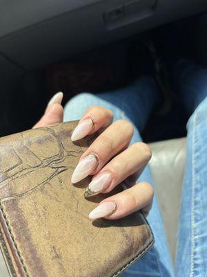 Full set acrylics with nail art