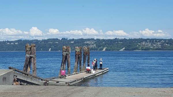 The boat launch/ dock