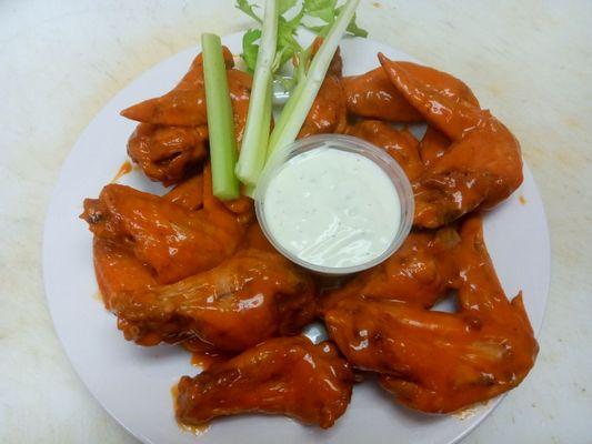 Hot buffalo chicken wings