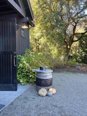 Barn/back patio entrance
