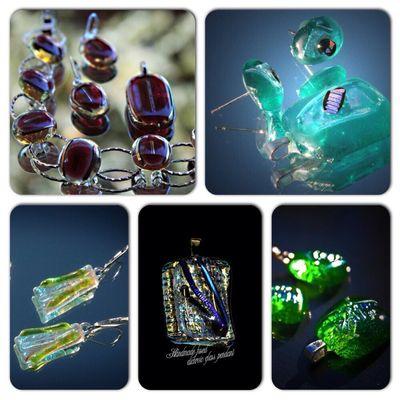 Fused glass jewelry