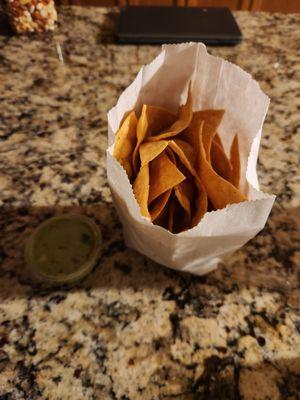Chips and guacamole