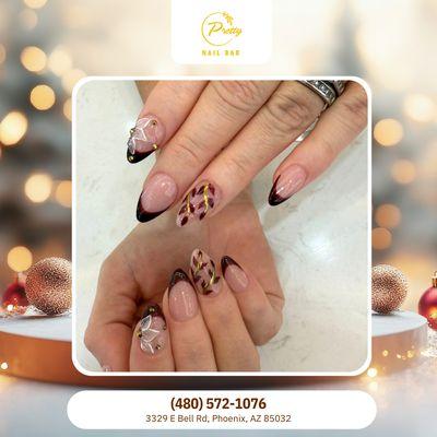 The holiday season is here! Get your nails done and feel beautiful for all your celebrations. Book your appointment today!