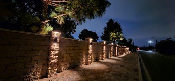 Beatiful splitface block, property line wall.