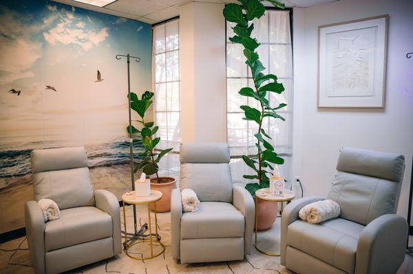 Relax In Our IV Room, With New Reclining Lounge Chairs