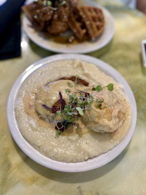 Salmon Croquette & Grits