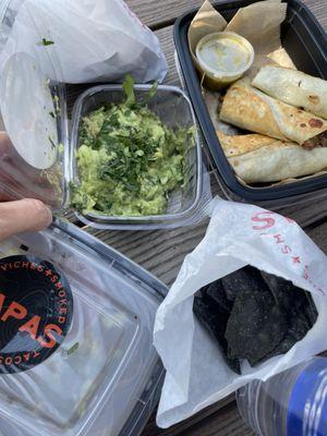 Chips and guacamole