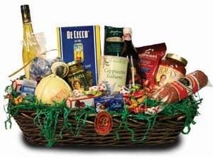 Gourmet Gift Baskets featuring Imported Italian foods and delicacies. Now offering wine as well!