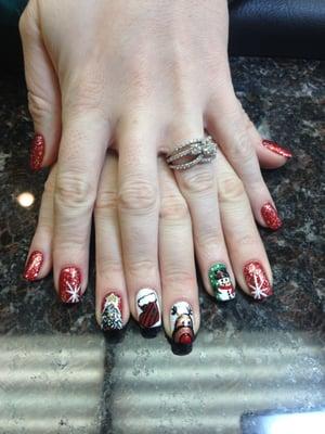 Christmas nails by Jocelynn