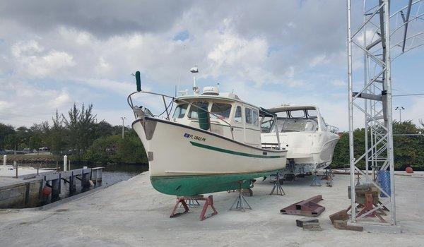 Doing a bottom cleaning and engine flush