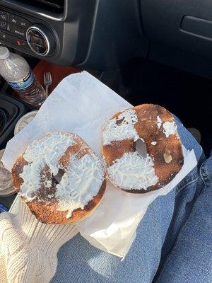 Hardly any cream cheese