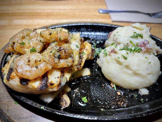 Chicken and shrimp special.