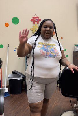 Mrs T saying "looking forward to meeting y'all"