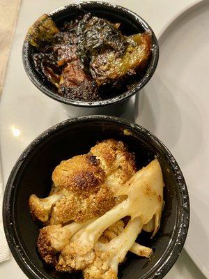 BBQ cauliflower and Brussels sprouts