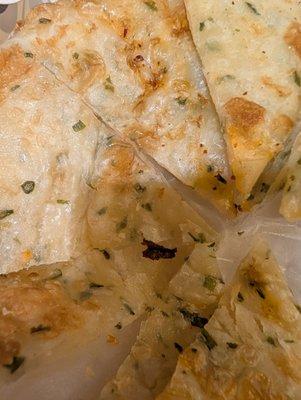 Scallion pancakes: oily, greasy, limp and floppy. Gross.