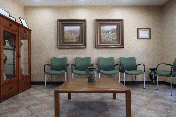 Our welcoming reception area is designed to put you at ease as soon as you walk through the door