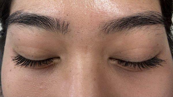 Before eyebrow threading