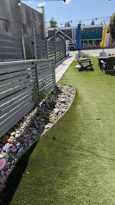 Check out the painted rock garden!