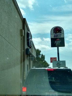 Pizza Hut Express drive-thru run for our pizza loving little guy!!