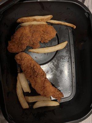 Chicken tenders & fries. You got to be kidding me!!!