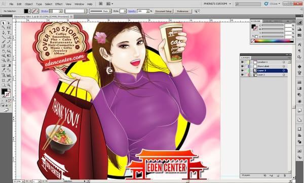 A sneak peek at one of our artists' monitor.