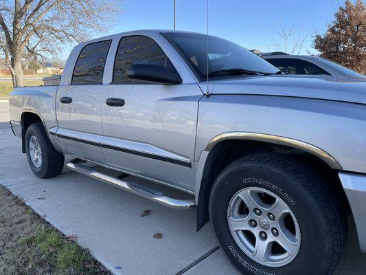 Rust damage on lower door body panels gone!