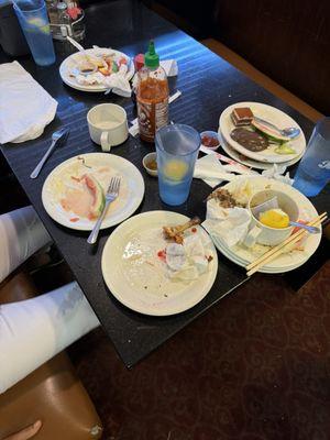 Our table didn't get serviced throughout our whole lunch