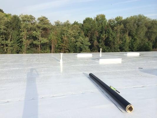 500 SQ. Commercial Roof Replacement in Owings Mill, MD.