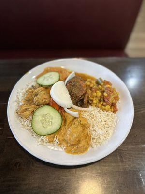 Lunch buffet pickins.