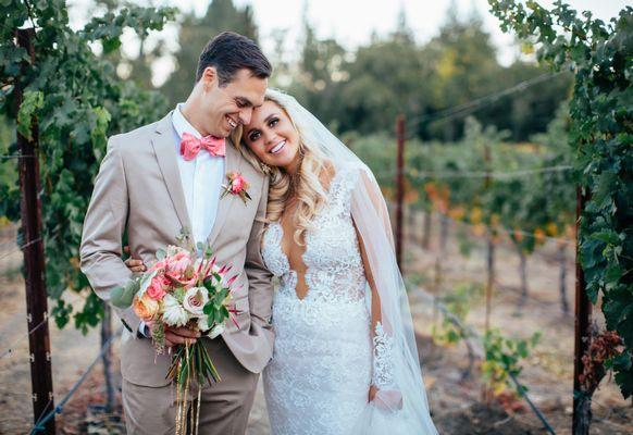 Stefani and Mike's Napa Valley wedding as captured by Leslie Callan, Green Vintage Photography