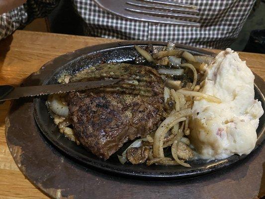 Bourbon street steak, extra onions