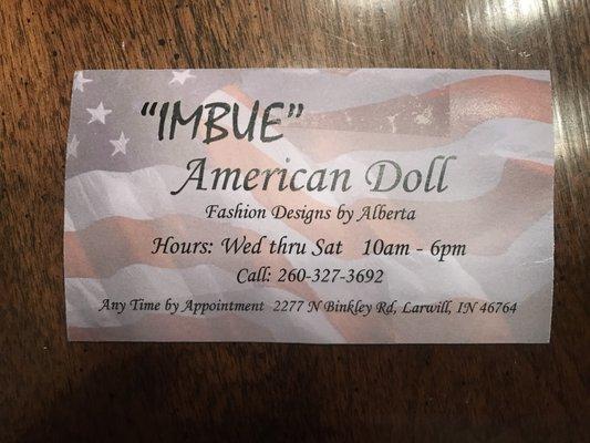 Imbue American Doll