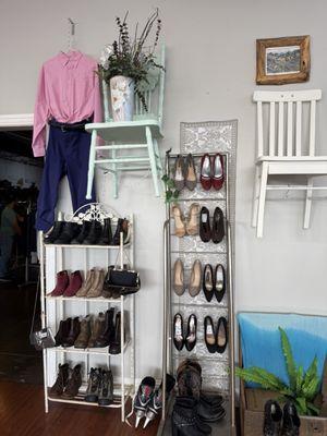 Women's shoes on display. Easy to shop.