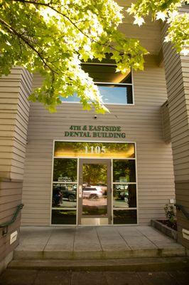 entrance to Olympia Advanced dentistry office building