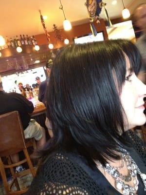 "My hair has never been more manageable and stylish" - happy customer Lisa Viggiano