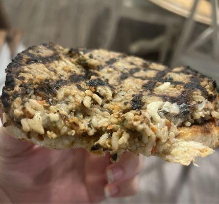 Mostly mushy rice, no "meaty" flavor or texture, no glaze or beets.