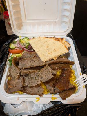 lamb and beef gyro plate