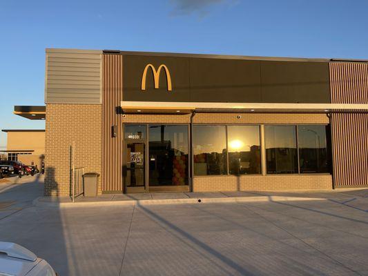 Front Entrance of the brand new McDonald's in Halton City, TX!