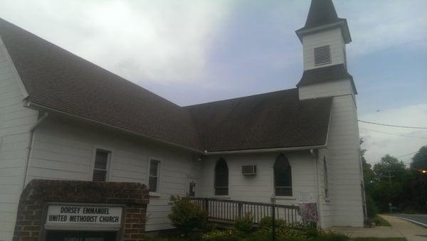 Left side of building