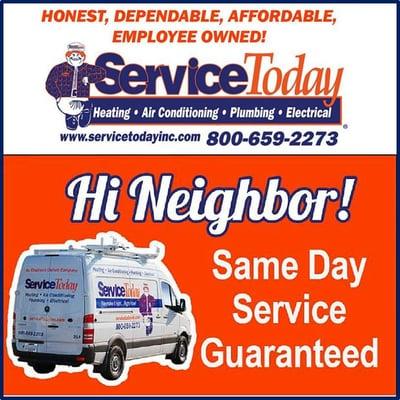 Service Today Heating, Air Conditioning, Plumbing and Electrical