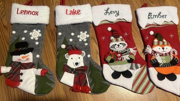 I ordered all my stockings from Personal Creations