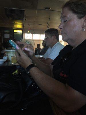 With Tom Conroy & Laura Steckler:) on our motorcycles