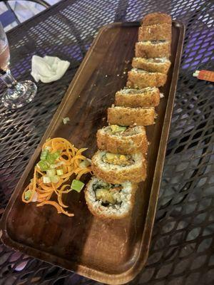 This was like a hamburger sushi roll