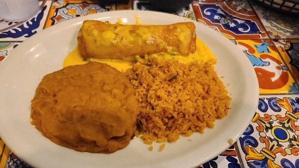 Beef fajita chimichanga