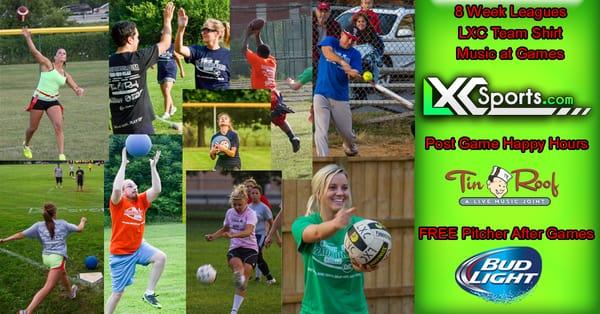 Louisville Adult Coed Sports Leagues, Social Events, Group Trips, and Fitness!  Kickball, Softball, Volleyball, Football, Soccer, and more!