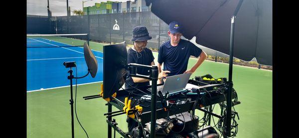 Experience SERVESUP's OptiTrack 3 camera motion capture on-court serving lab.