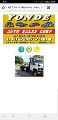 Yonde Auto Sales Corp