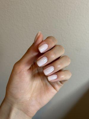 Gel Manicure with chrome powder